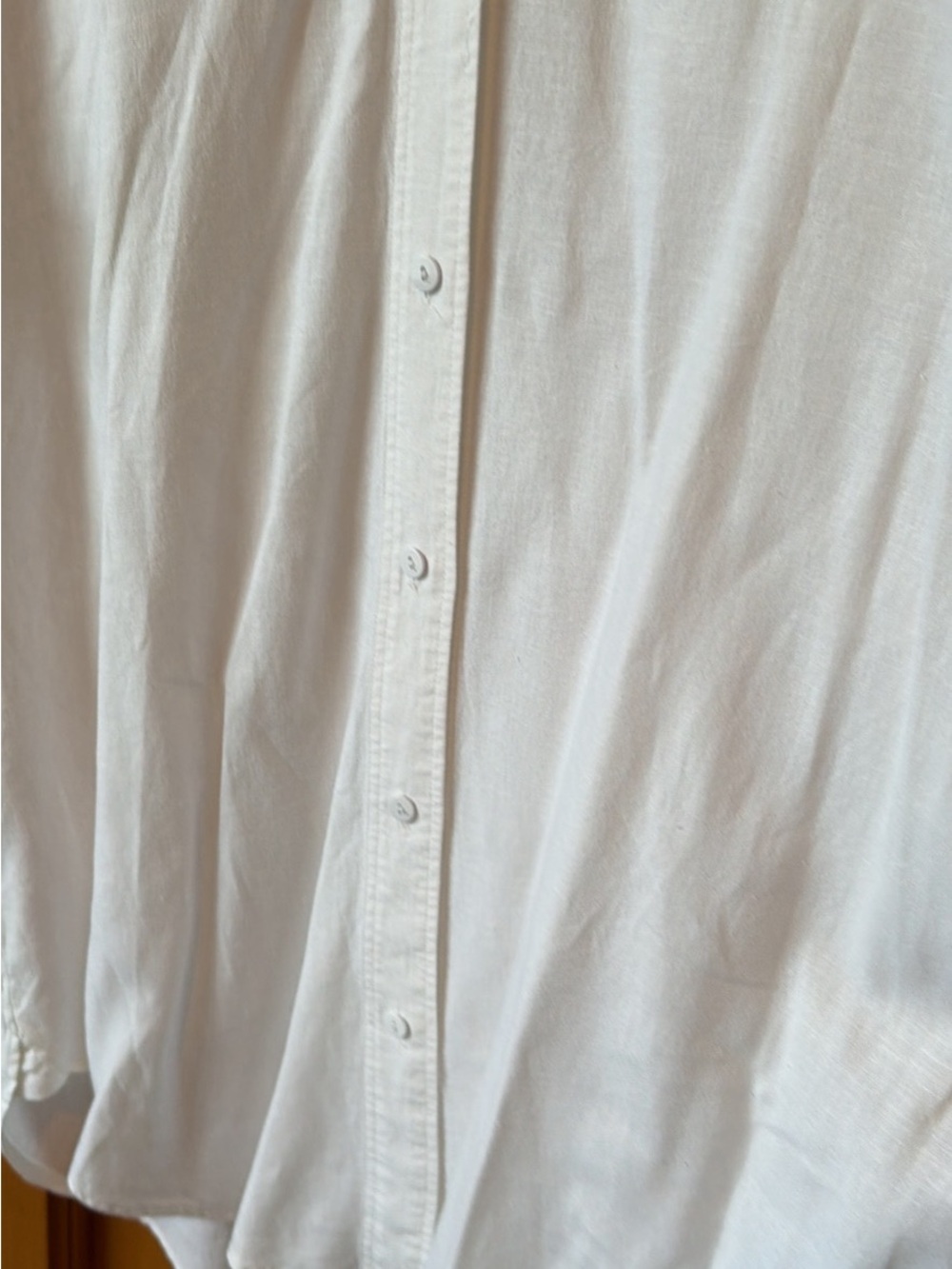 In Wear White Button-Front Linen Tunic - Picture 5 of 6